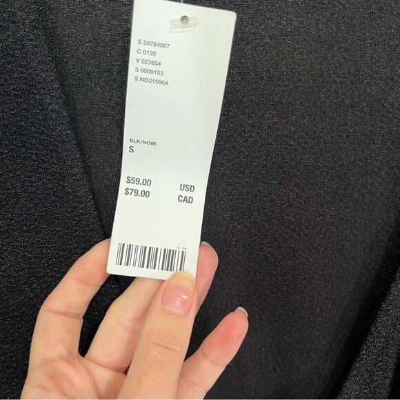 Urban Outfitters Womens UO Sugar Knit Mini Wrap Dress Black Small LBD Tie Waist - Picture 6 of 8